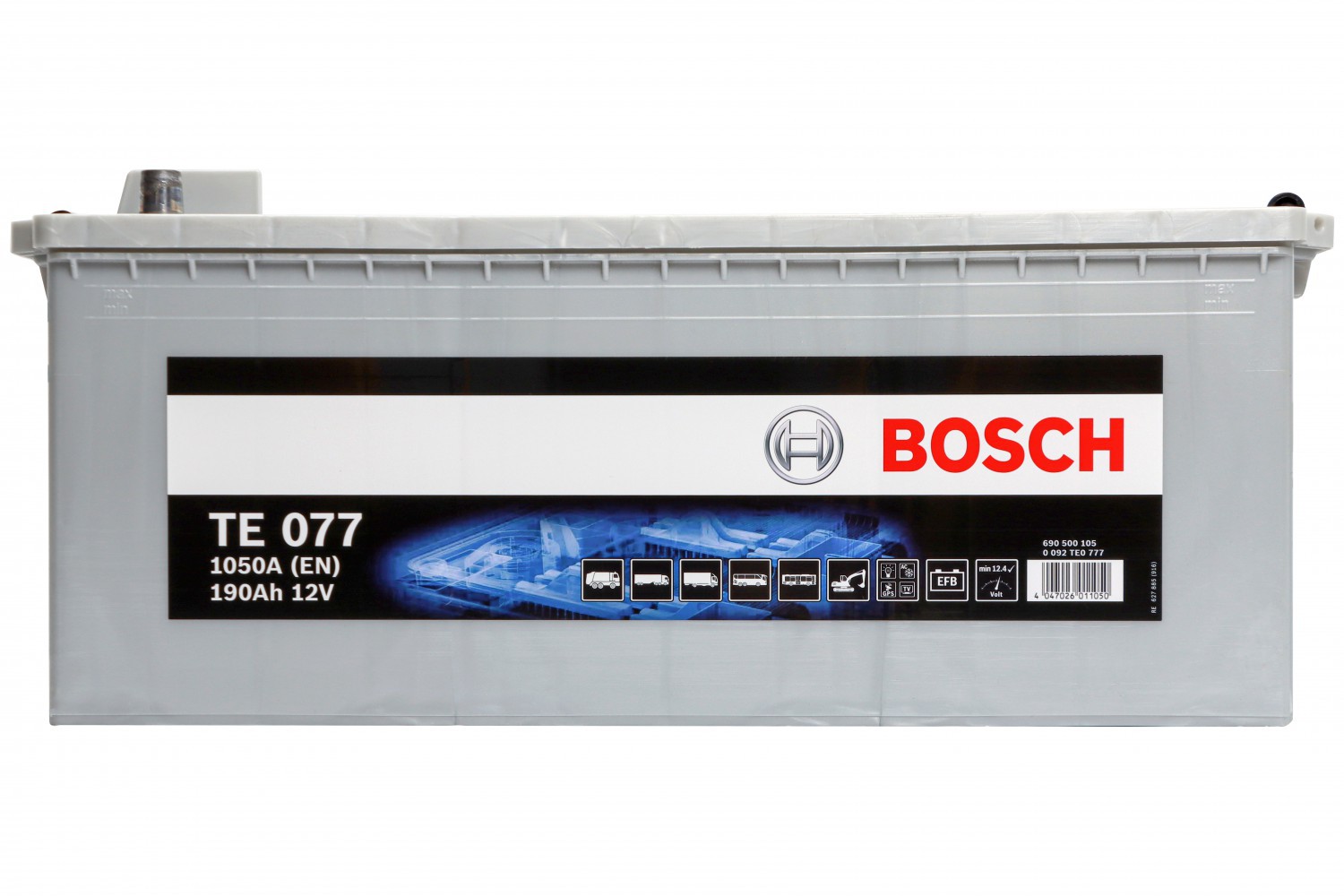 АКУМУЛЯТОР BOSCH 12В/190АГ/1050А/46,99КГ